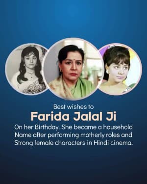 Farida Jalal Birthday graphic