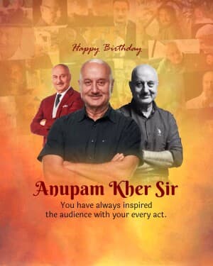 Actor Anupam Kher Birthday image