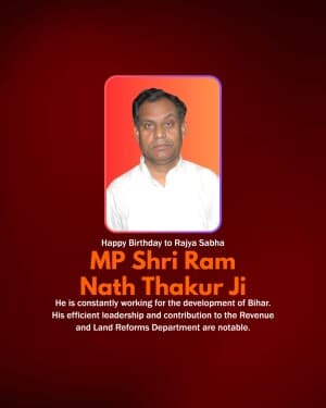 Ram Nath Thakur Birthday event poster