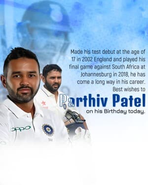 Parthiv Patel Birthday illustration