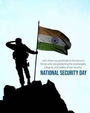 National Security Day event poster