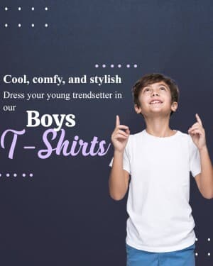 Kids clothes marketing poster