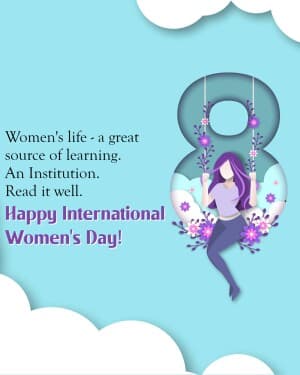 International women's day whatsapp status poster