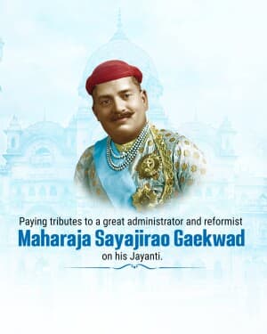 Sayajirao Gaekwad Jayanti illustration