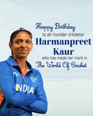 Harmanpreet Kaur Birthday banner