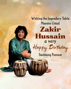 Musician Zakir Hussain Birthday video