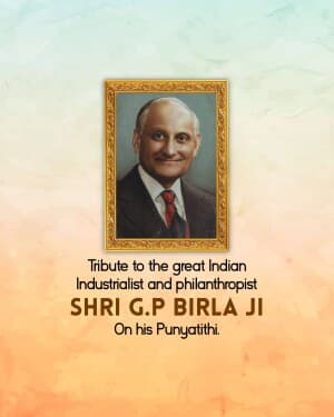 G.P Birla Punyatithi banner