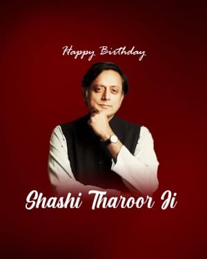 Shashi Tharoor Birthday image