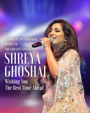 Shreya Ghoshal Birthday video