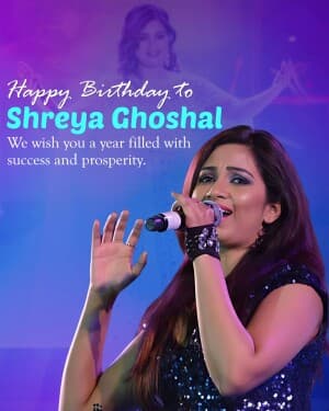 Shreya Ghoshal Birthday illustration