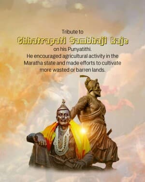 Chhatrapati Sambhaji Maharaj Punyatithi graphic