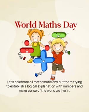 World Maths Day whatsapp status poster