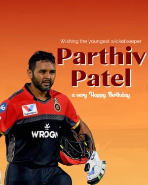 Parthiv Patel Birthday banner