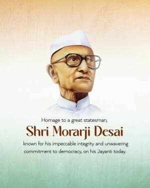 Morarji Desai Jayanti post