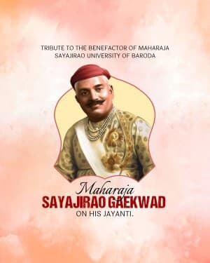 Sayajirao Gaekwad Jayanti flyer