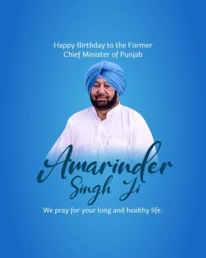 Amarinder Singh Birthday poster
