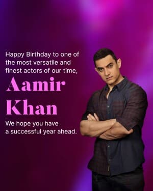 Aamir Khan Birthday graphic