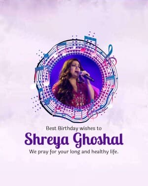 Shreya Ghoshal Birthday flyer