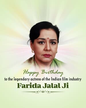 Farida Jalal Birthday image