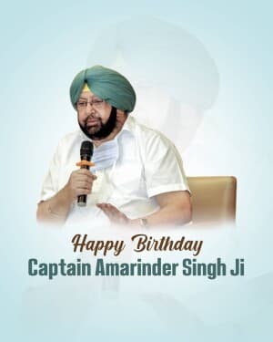 Amarinder Singh Birthday flyer