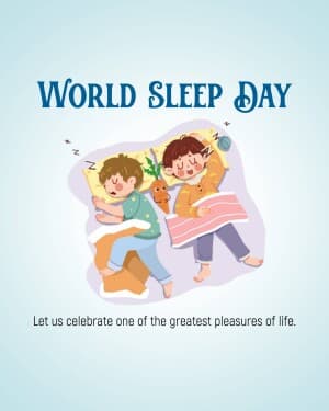 World Sleep Day whatsapp status poster