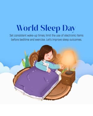 World Sleep Day Facebook Poster