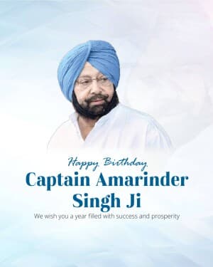 Amarinder Singh Birthday banner