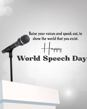 World Speech Day graphic