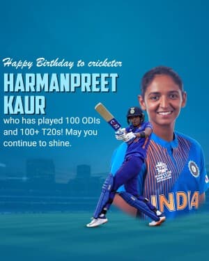 Harmanpreet Kaur Birthday event poster