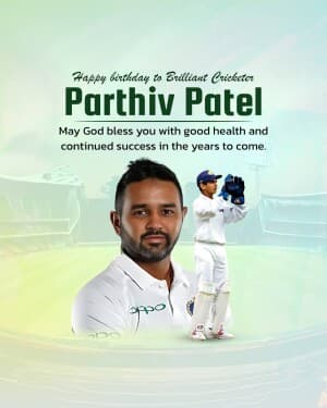 Parthiv Patel Birthday event poster