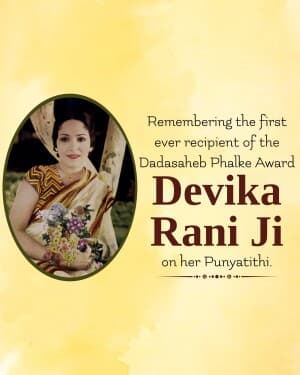 Devika Rani Punyatithi event poster