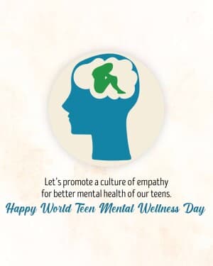 World Teen Mental Wellness Day event poster