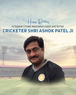 Cricketer Ashok Patel Birthday post