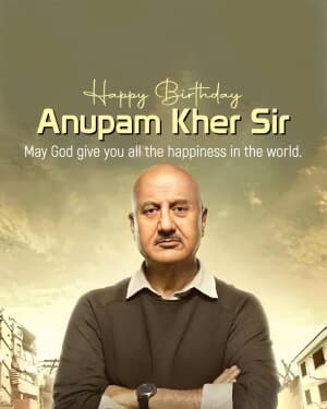 Actor Anupam Kher Birthday post
