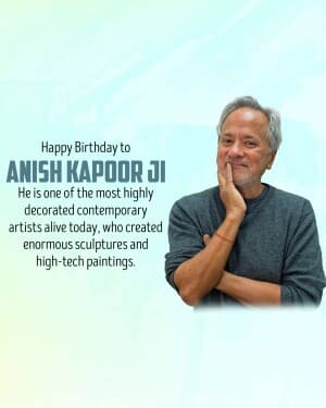 Anish Kapoor Birthday flyer