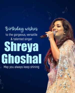 Shreya Ghoshal Birthday event poster