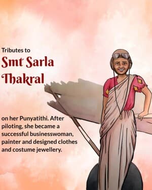 Pilot Sarla Thakral Punyatithi graphic