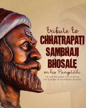 Chhatrapati Sambhaji Maharaj Punyatithi poster