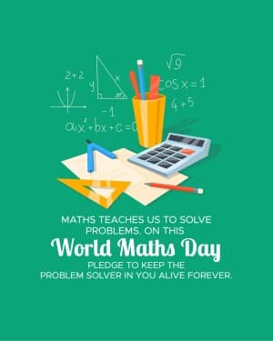 World Maths Day event advertisement