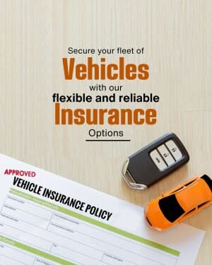 Vehicle Insurance promotional poster