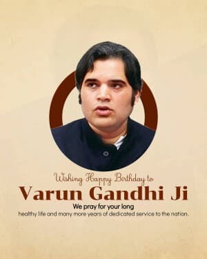 Varun Gandhi Birthday banner