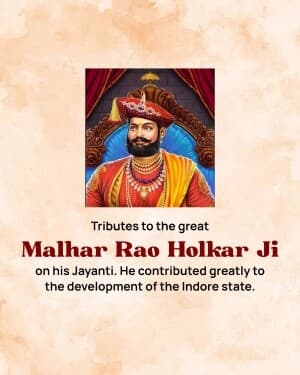 Malhar Rao Holkar Jayanti illustration