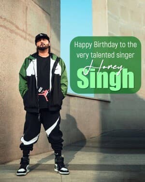 Honey Singh Birthday illustration