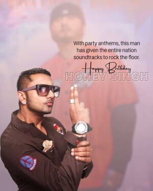 Honey Singh Birthday graphic