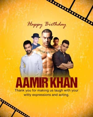 Aamir Khan Birthday flyer