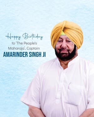 Amarinder Singh Birthday event poster