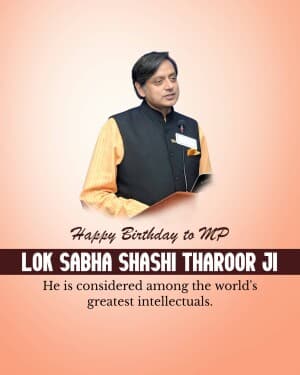 Shashi Tharoor Birthday post