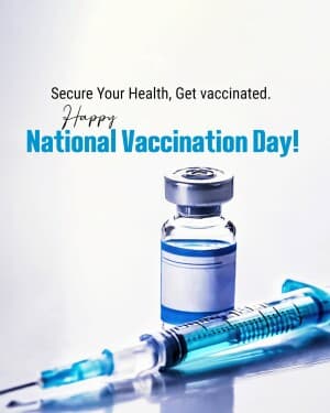 National Vaccination Day whatsapp status poster
