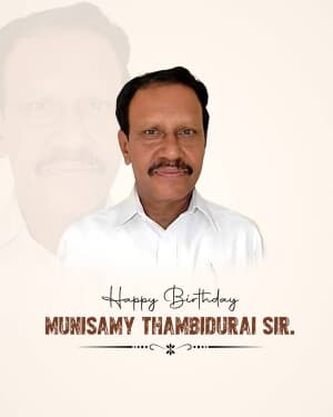 M. Thambi Durai Birthday illustration