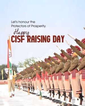 CISF Raising Day event poster